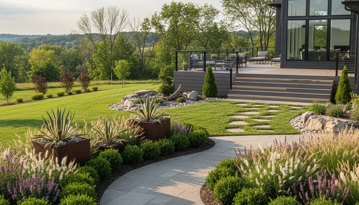 Landscaping service in Des Moines, IA for professional lawn care and yard maintenance